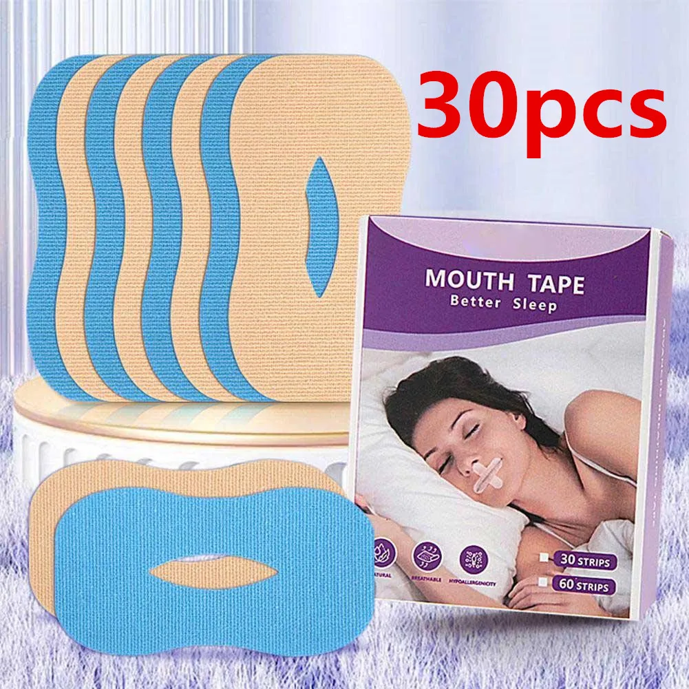 

30Pcs Anti-Snoring Mouth Breathing Tape Gentle For Better Nose To Improve Sleep Mouth Stickers For Snoring Lip Patch