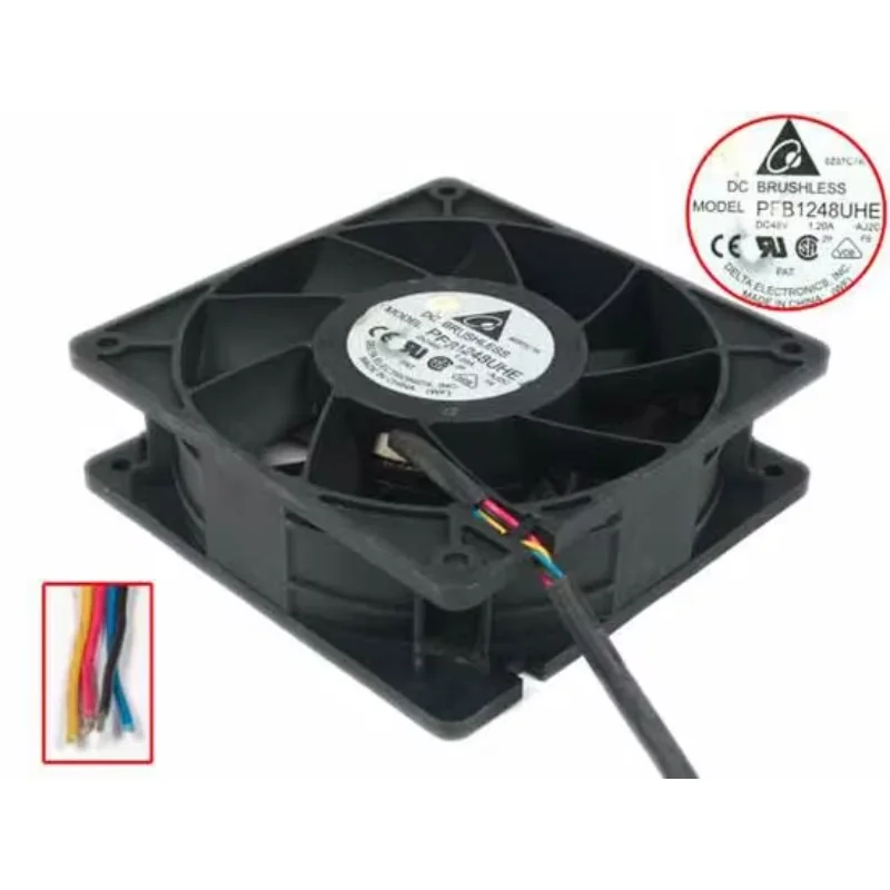 Delta Electronics PFB1248UHE AJ2C DC 48V 1.20A 120x120x38mm Server Cooling Fan