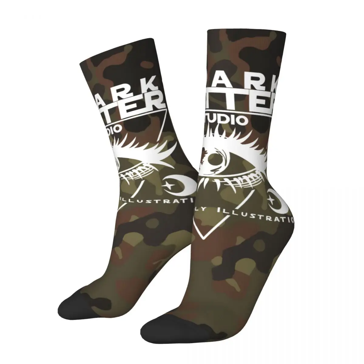 Retro Dark Matter Studio Official Logo Men's compression Socks Unisex Pearl Jam Harajuku Seamless Printed Novelty Crew Sock