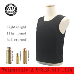 NIJ IIIA Level Bulletproof Vest Ultra-comfortable Lightweight Concealed Hidden Inside Wear Soft Anti-Bullet T Shirt Work Clothes