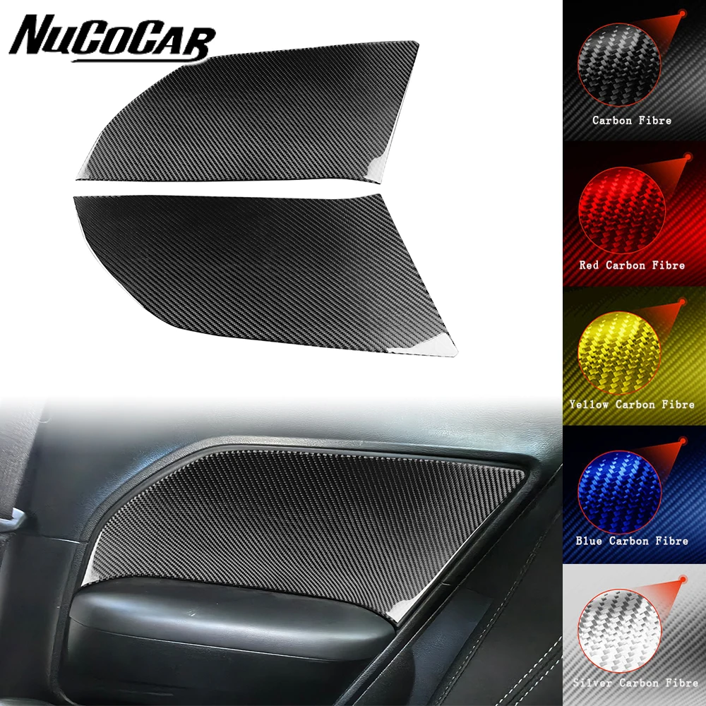 

For Dodge Challenger 2015-2022 Carbon Fiber Rear seat armrest side panel Trim Cover Car Interior Accessories Decorative Stickers