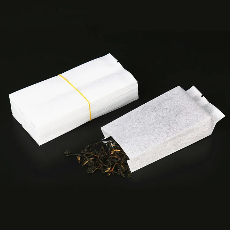 50PCS Open Top White Cotton Paper Side Gussets Bag Translucent Coffee Tea Fruits Spice Cereals Nuts Trail Heat Sealing Pouches