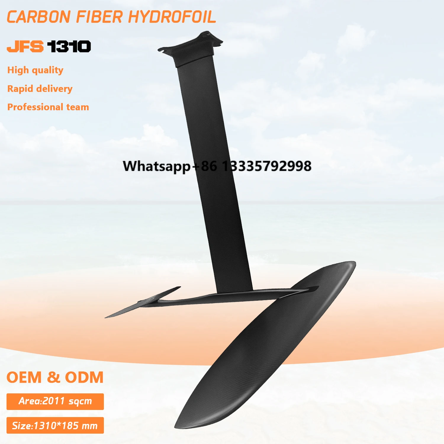 

High Quality Carbon GY1310 Aluminum Surf Wing Hydrofoil Front Wing/Fuselage/Mast/Base/Rear Wings for Ocean Surfing Includes Bag