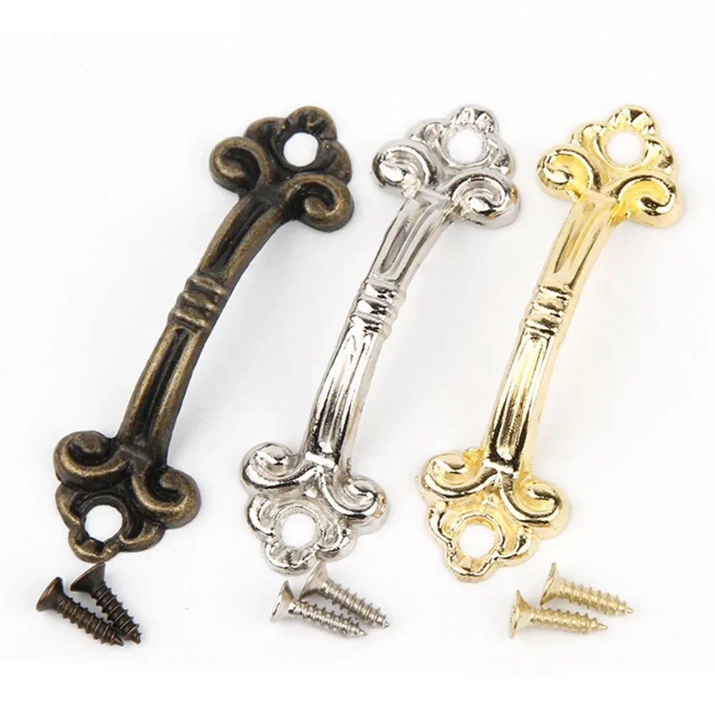 

None Handles Handle Small Handle 10PCS 48*14mm Accessories Antique Drawer Bronze Gold Packaging Silver Practical