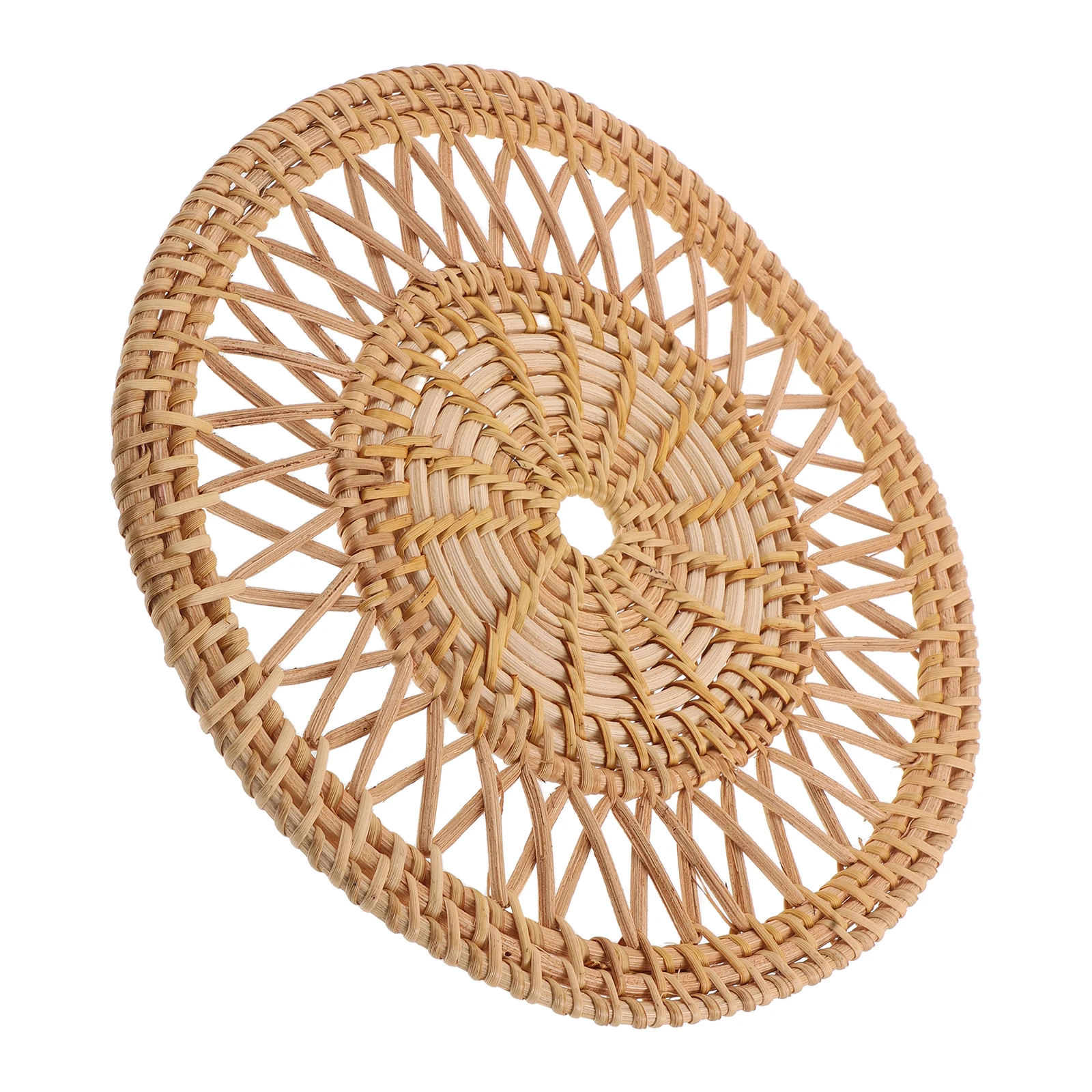 

Rattan Coasters Heat Resistant Woven Handmade Braided Round Table Mats Hot Pot Farmhouse Kitchen Decor