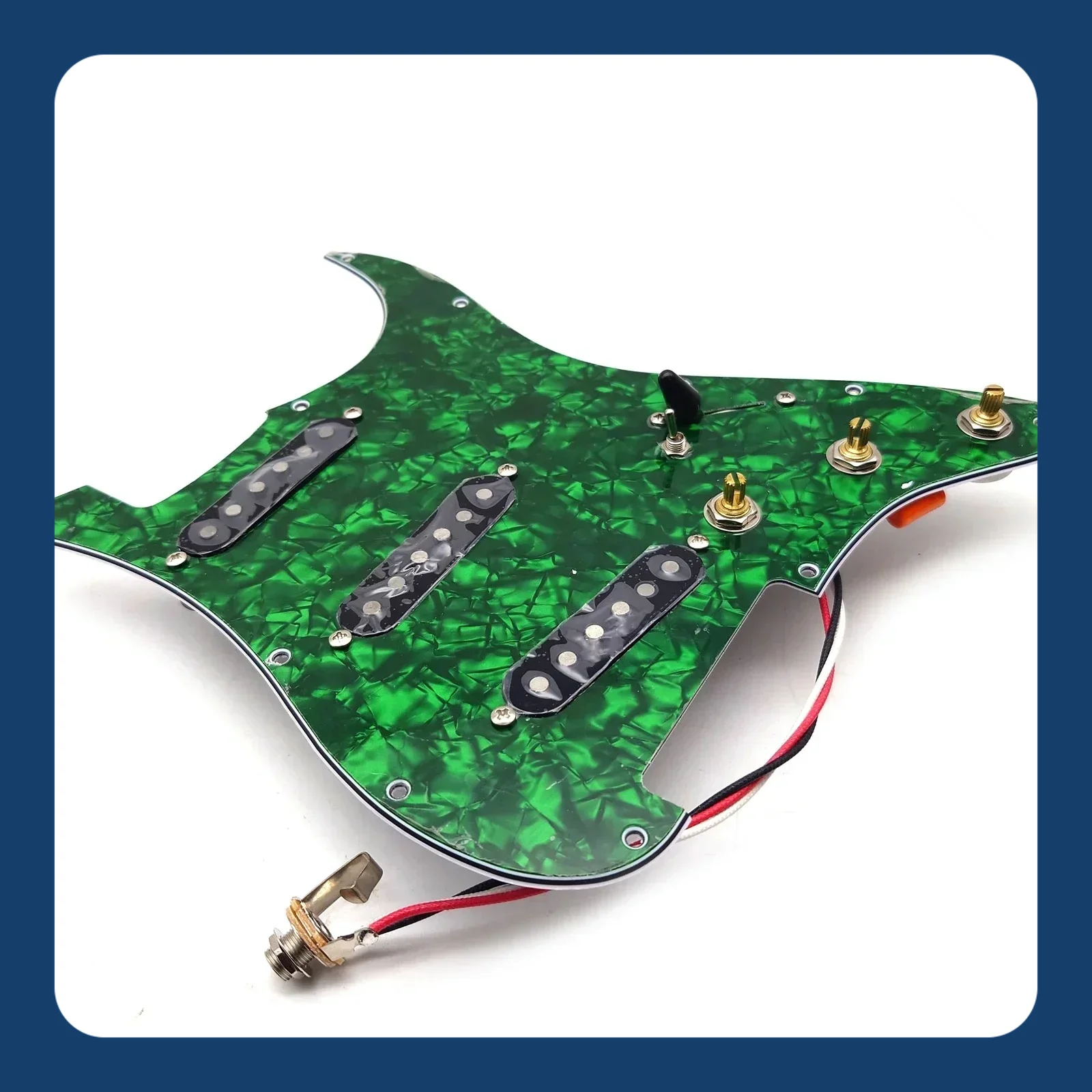 

Guitar Prewired Loaded Pickguard SSS Alnico 5 Single Coil Pickups Set for ST Electric Guitar Replacement Parts