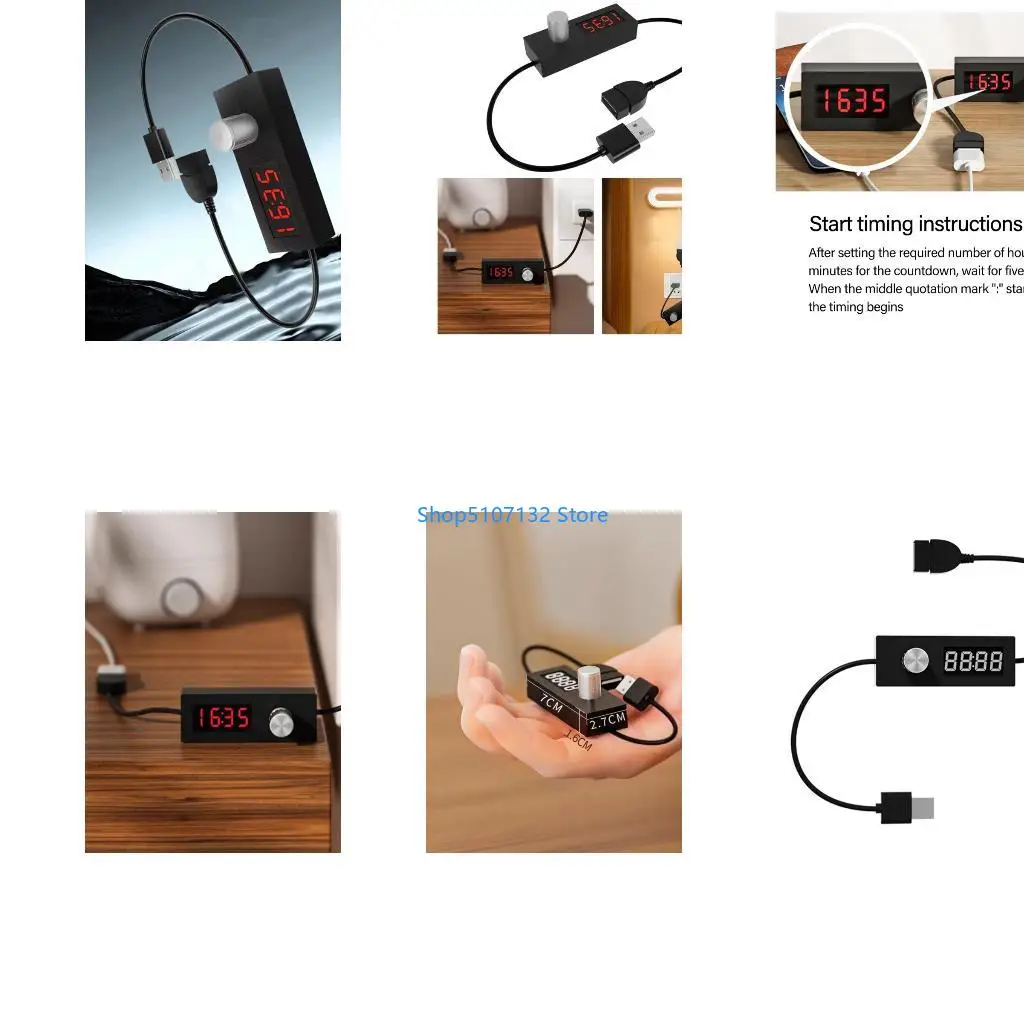 87HD USB Adjustable Timer Switching Cable for Efficient Power Management with Countdown Feature Up to 24 Hours 55 Minutes