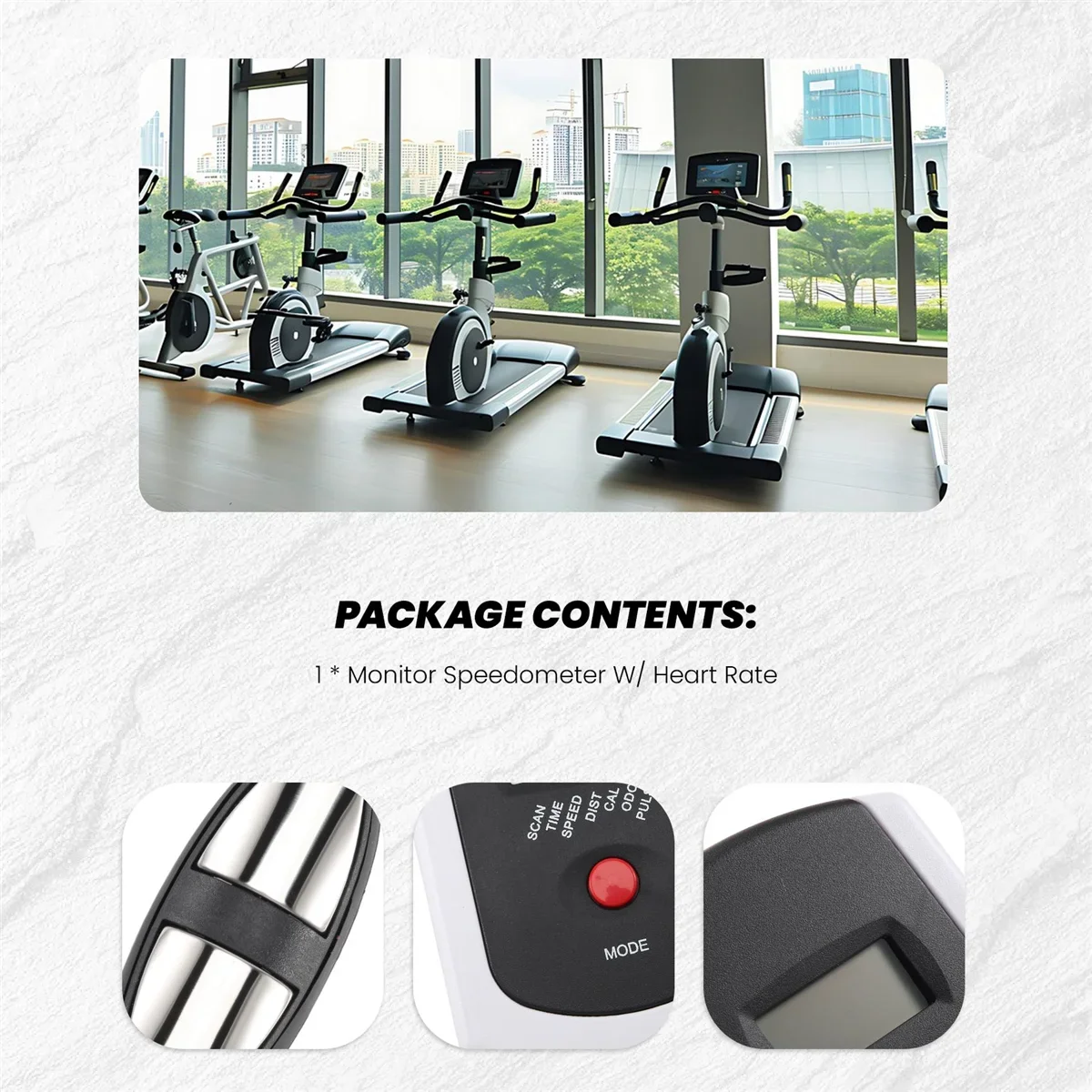 

Monitor Speedometer with Heart Rate for Fitness Stationary Bikes, Magnetic Bike Rare