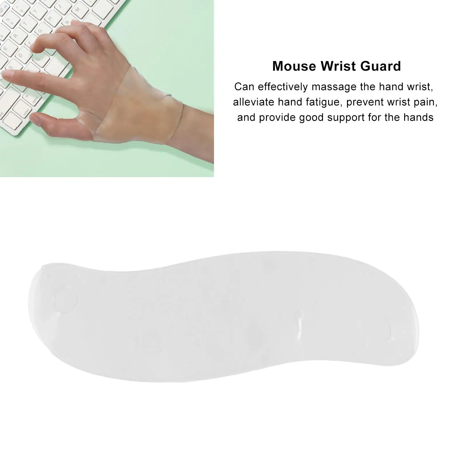 Soporte de pulgar resistente a la deformación para escritura de teclado, reposamuñecas de ratón estirable, diseño sin dedos