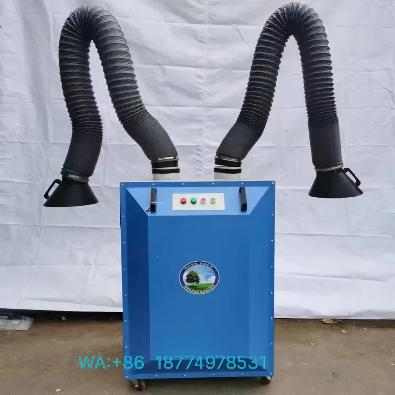 for Two Suction Arms Automatic Clean Industrial Welding Fume Extraction System Dust Collector Smoke Extractor