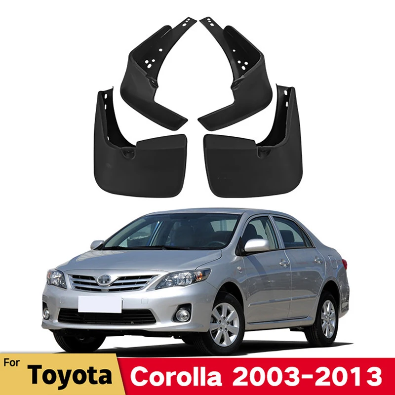 

Car Fender Mud Flaps Fit For Toyota Corolla Altis 2003-2013 sedan Splash Guards MudFlaps Front Rear Mudguards Auto Accessories