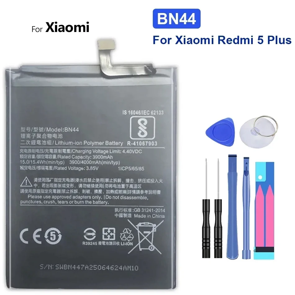 Replacement Battery For Xiaomi Redmi 5 Plus BN44 Bateria 4000Mah + Tracking Number