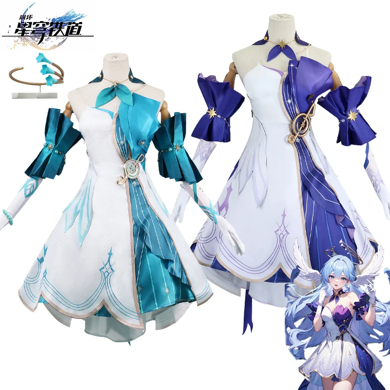 

Robin Cosplay Costume Game Honkai Star Rail Premium Metal Version Robin Evening Dress Christmas Halloween Full Set Outfit Women