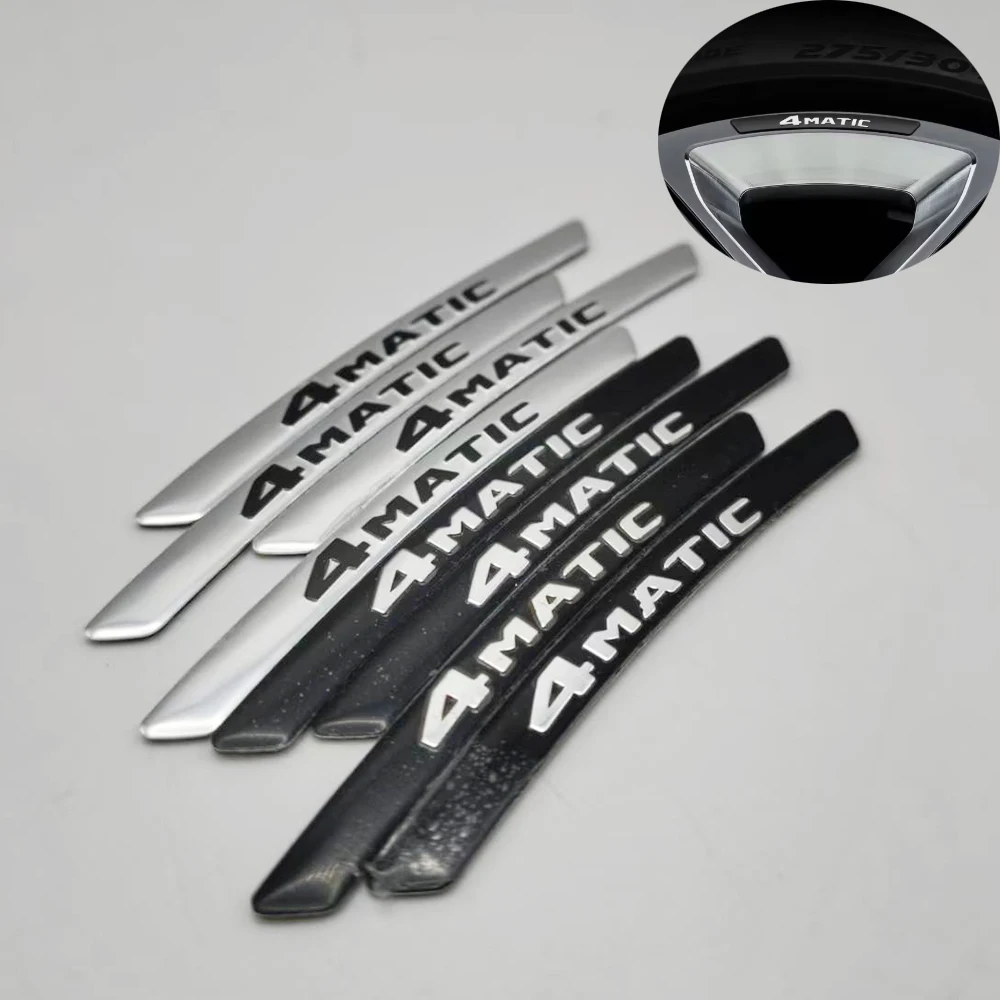 3D Alunimum Car Sticker Logo 4MATIC Badge Emblem Decals For Mercedes Benz A B C E S GLE GLC Class Auto Accessories