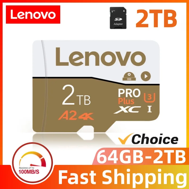 Lenovo 2TB Memory Card High Speed A2 Micro TF Sd Card 1TB SD TF Card Cartao De Memoria 128GB Flash SD Card For Nintendo Switch