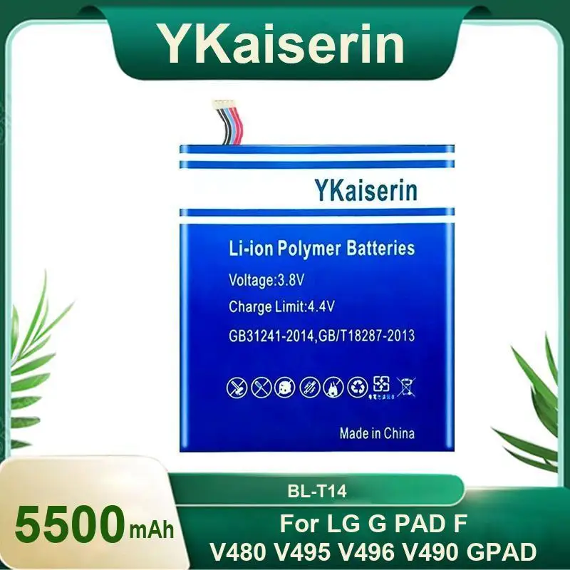 

Аккумулятор для планшета высокой емкости BL-T14 для LG G Pad F V480 V495 V496 V490 Gpad 5500 мАч, сильная совместимость
