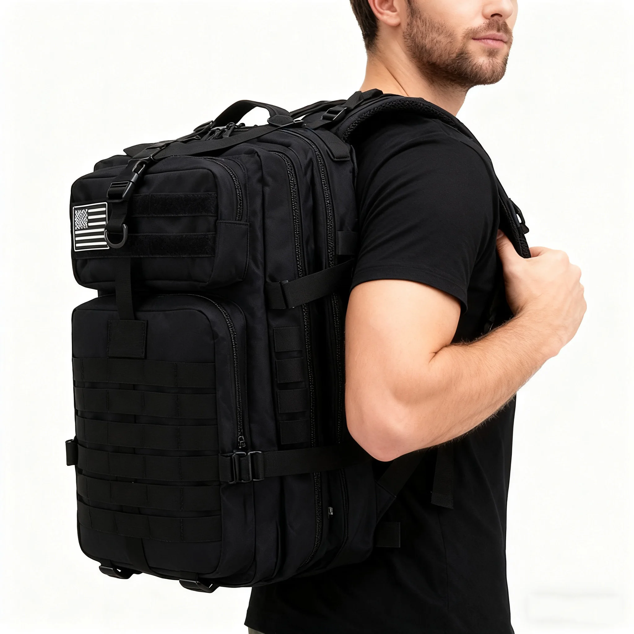50L Outdoor Waterproof Mountaineering Hiking Camping Sports Travel Backpack Molle Tactical Hunting Equipment Backpack