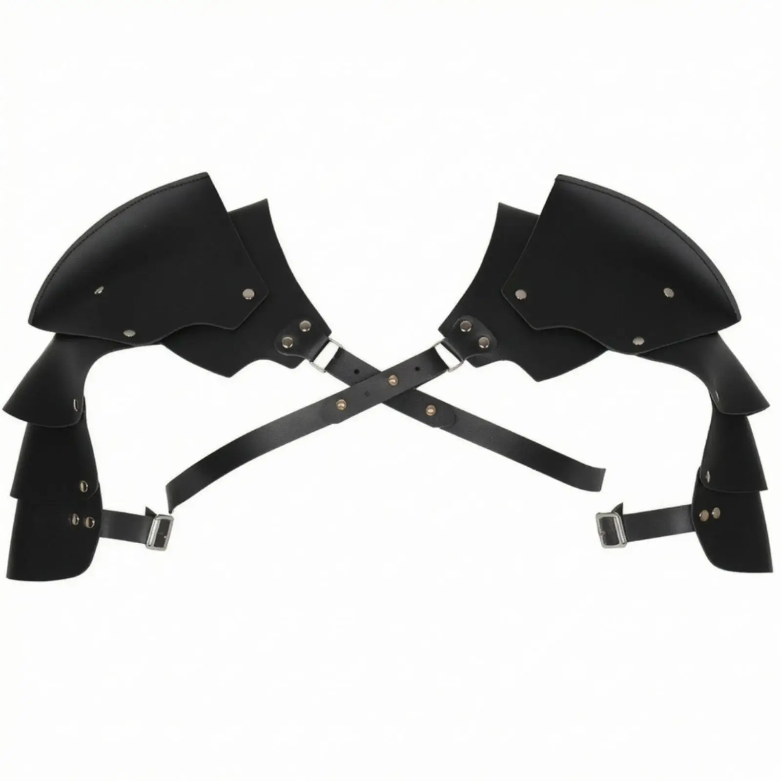 Shoulder Pauldron Harness Cosplay Leather Shoulder Pauldron Pauldron Medieval Fair Body Harness with Chain Halloween
