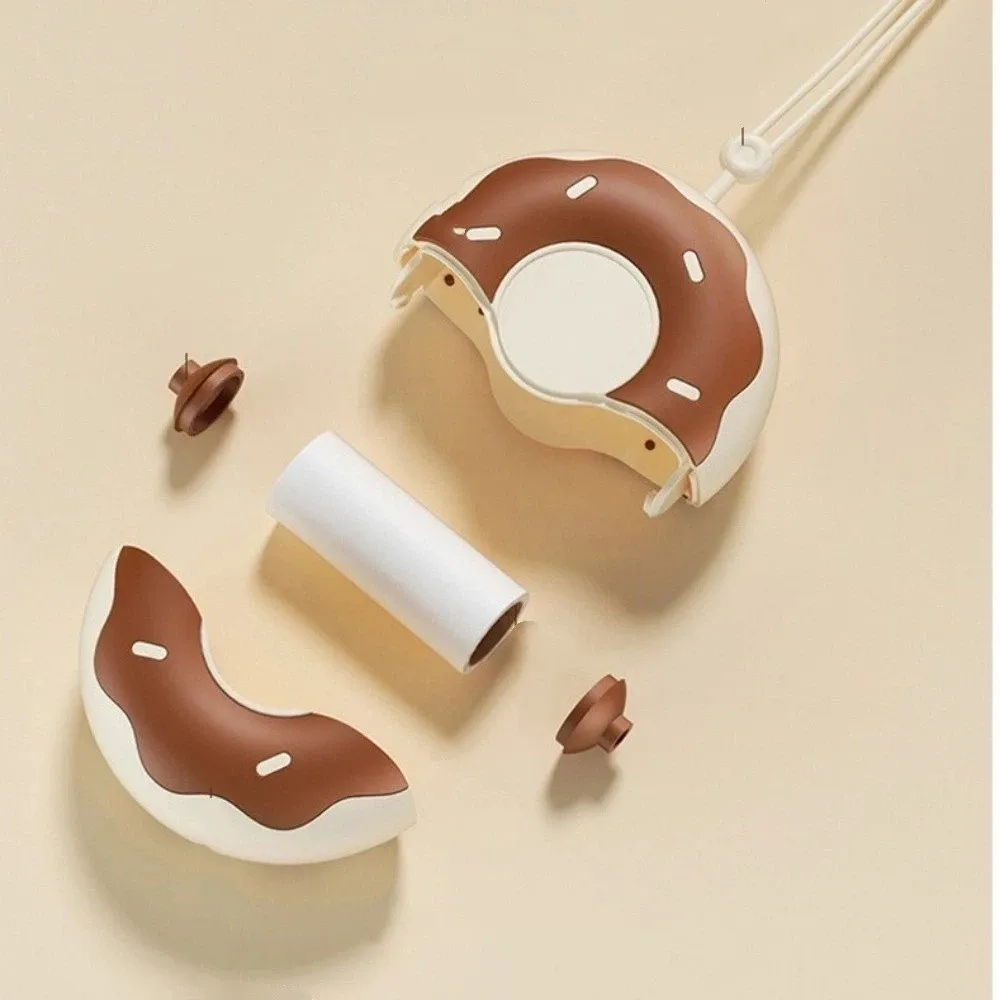 Portable Reusable Lint Remover Donut-Shaped Cleaning Tool Mini Lint Roller Extra-Sticky Hair Removal Brush Clothes