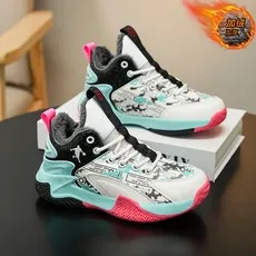 

2026 новый стиль детской хлопчатобумажной обуви, спортивные и повседневные кроссовки Добавить флис для теплой зимы детские кроссовки