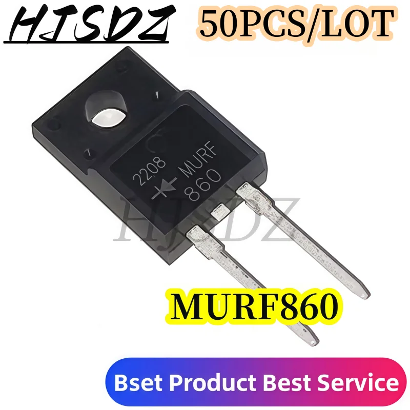 【50-100PCS/LOT】 New TO-220F Package MURF860 MURF860G Fast Recovery Diode 00V 8A In Stock