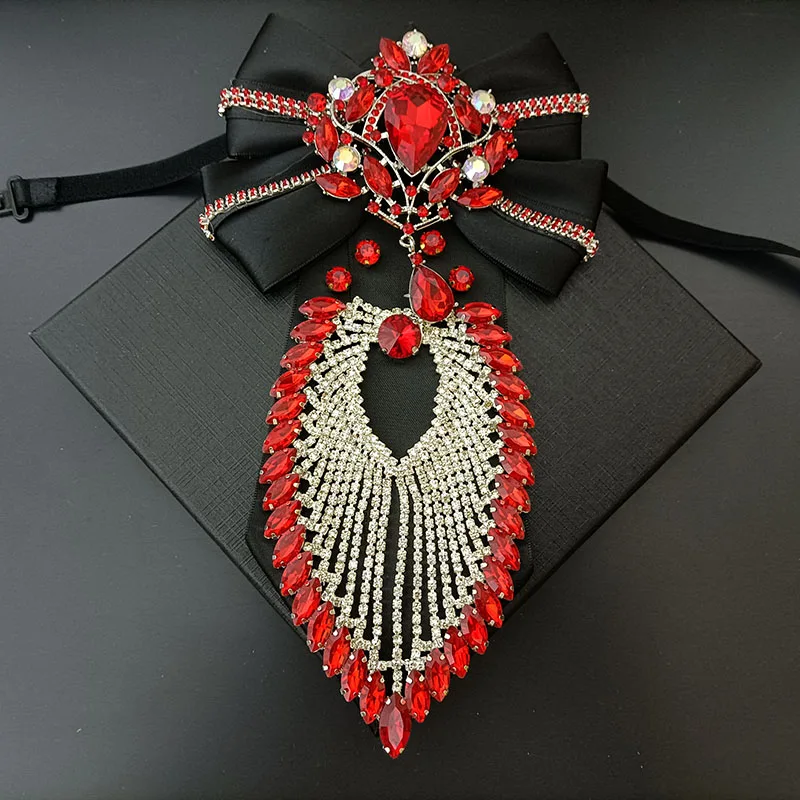 Hochwertige Strass-Fliege, Original Handgefertigt, Luxuriöse Herren-Krawatte für Business, Bankett, Hochzeit, Anzug, Hemdkragen, Schmuckgeschenk – Detail 10
