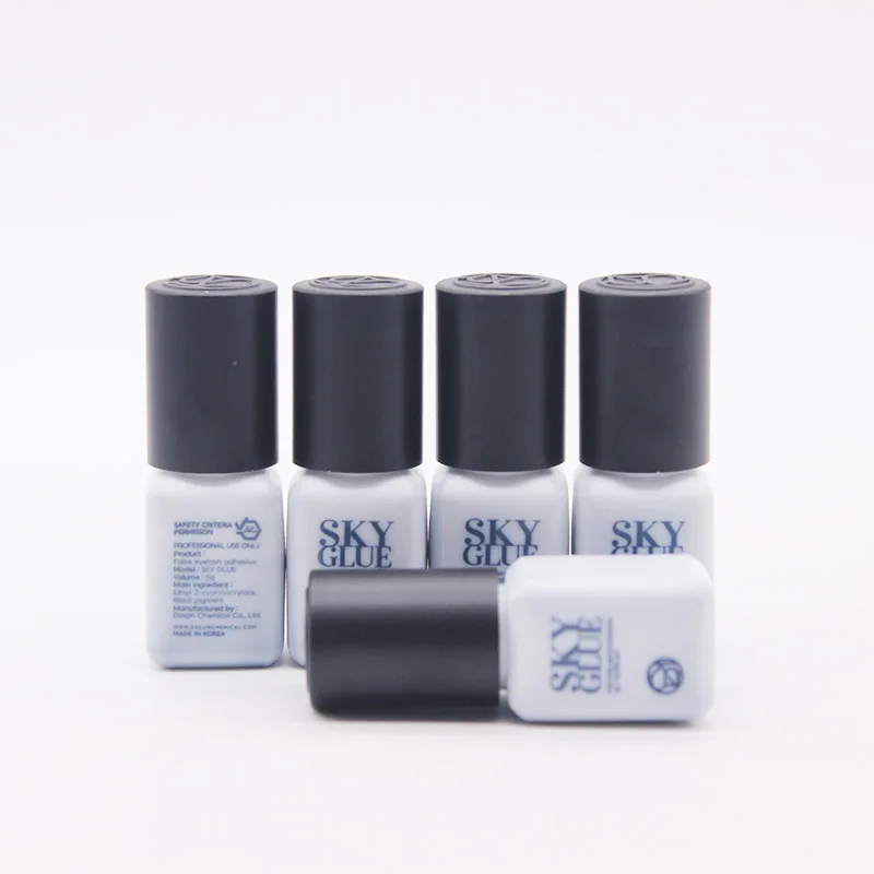 Colle coréenne originale Sky Glue S + 1s, séchage rapide, bain, faux cils, extension, rétention d'adhésif, 6 à 7 semaines, pas d'irritation, 5ml