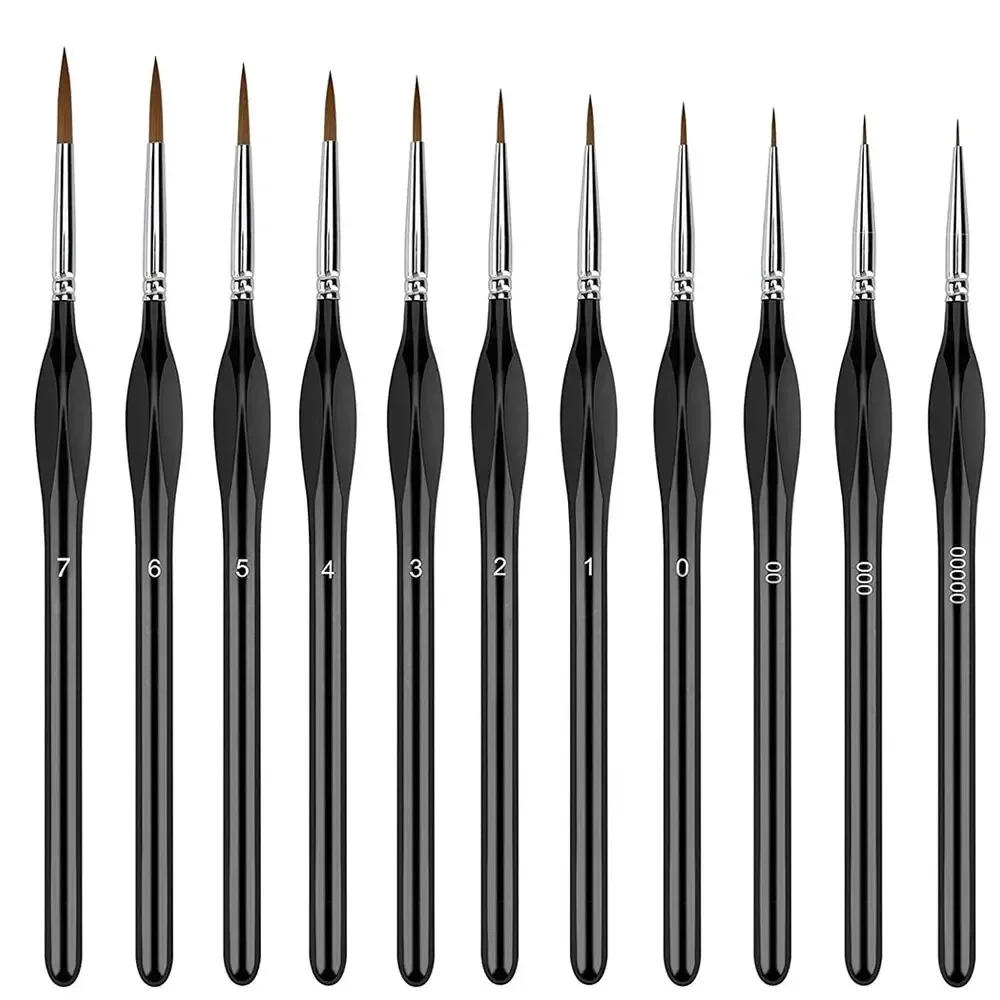 Miniature Paint Brushes,11pcs Small Fine Tip Paintbrushes, Micro Detail Paint Brush Set,Triangular Grip Handles Art Brushes
