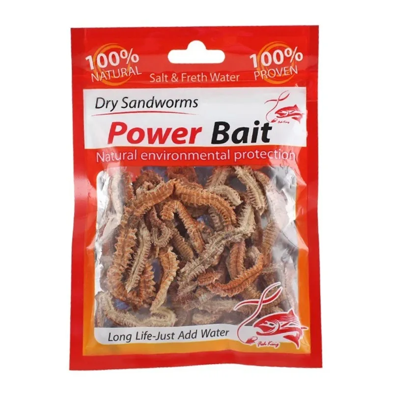 Señuelos de pesca de gusanos de arena secos, alimentador de agua dulce y salada realista, gusanos de pesca de mar, accesorios de cebo Artificial suave con olor