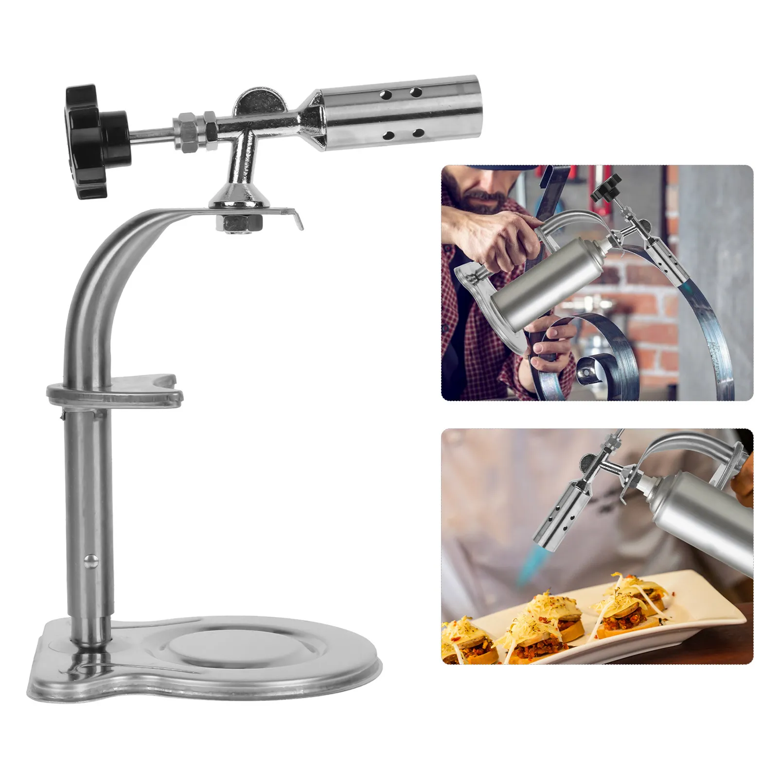 1Pcs Stainless Steel Gas Torch Professional Blowtorch Cable Heating Spray Fire Appliance for Welding Mold Heating Livestock Hair
