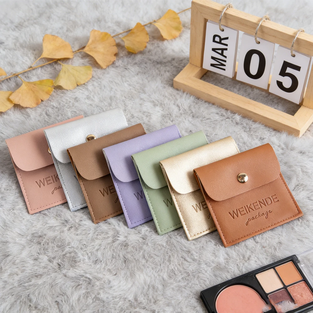 

100 шт., черная сумка для ювелирных изделий из искусственной кожи на заказ, кольцо, браслет, кулон, органайзер, роскошный дисплей для хранения, мемориальный карман для вечеринки