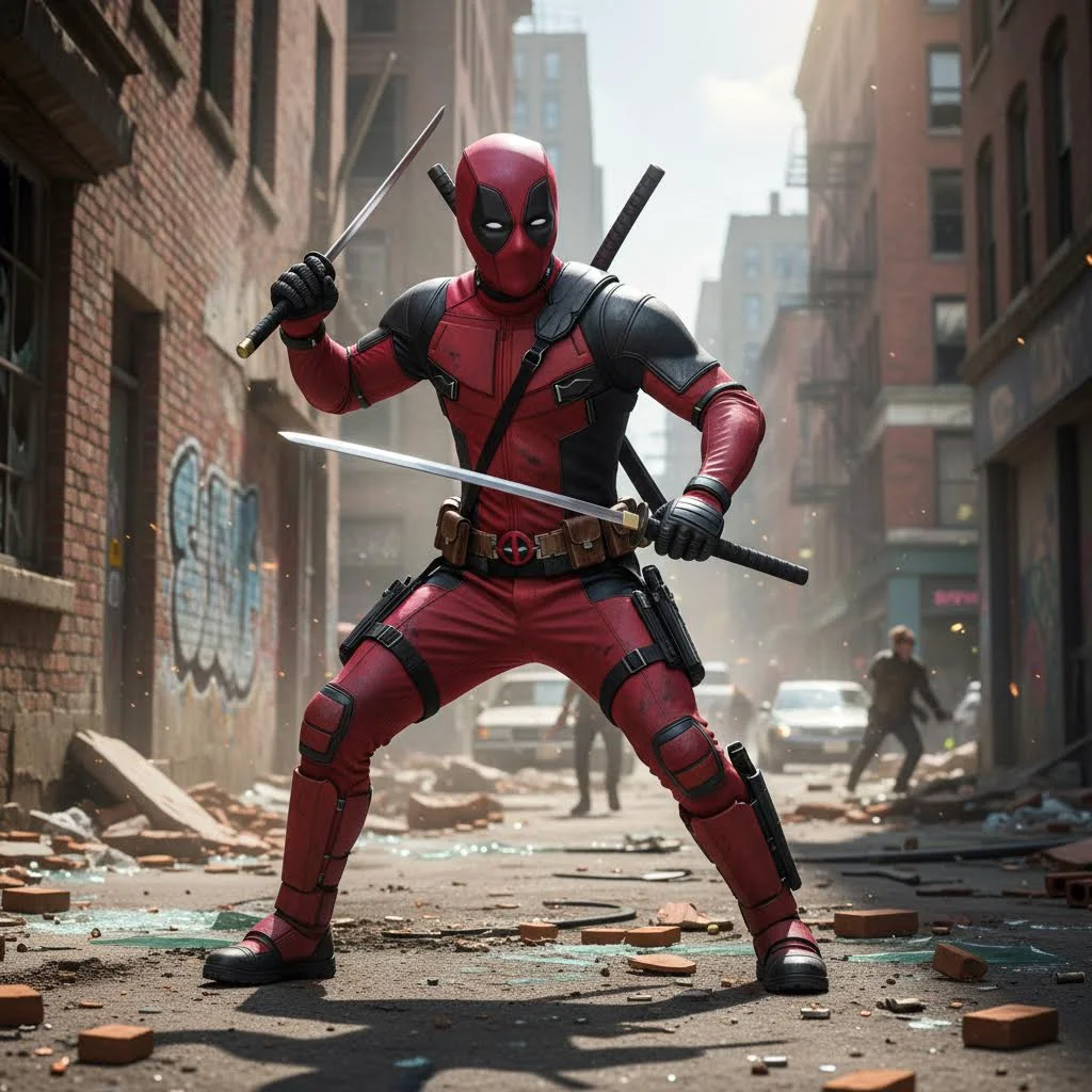 

Kids Cosplay CostumeSuperhero Deadpool Cosplay Costume Kids Halloween Dance Carnival Party Wear Cosplay Mask Sword Bag Suits