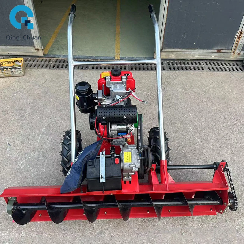 Snow Removal Machine Road Snow Removal Equipment Self-propelled Jiaolong  Powered Small Manual Snow Removal Machine