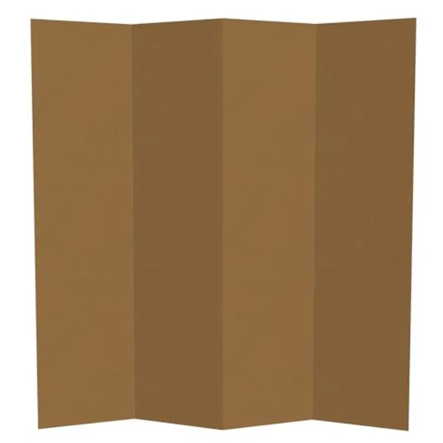 

6 ft. Tall Brown Temporary Cardboard Folding Screen - 4 Panel for Event Privacy and Space Division with Durable Recyclable Mate