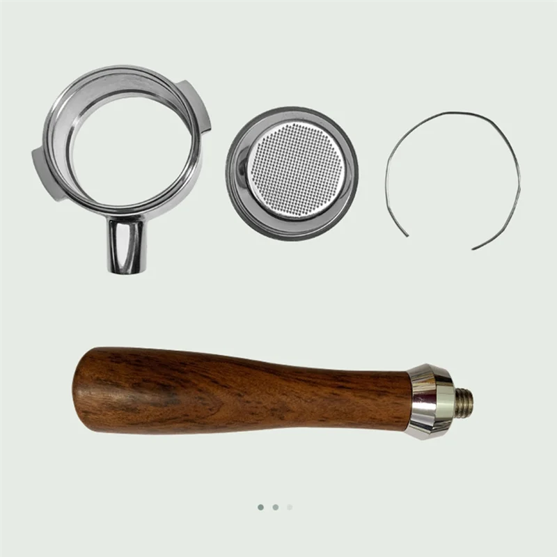 ماكينة قهوة بلا قعر من الخشب الصلب ، مقبض بورتافلتر ، شاملة ، قابلة للتطبيق ، E61 ، 58