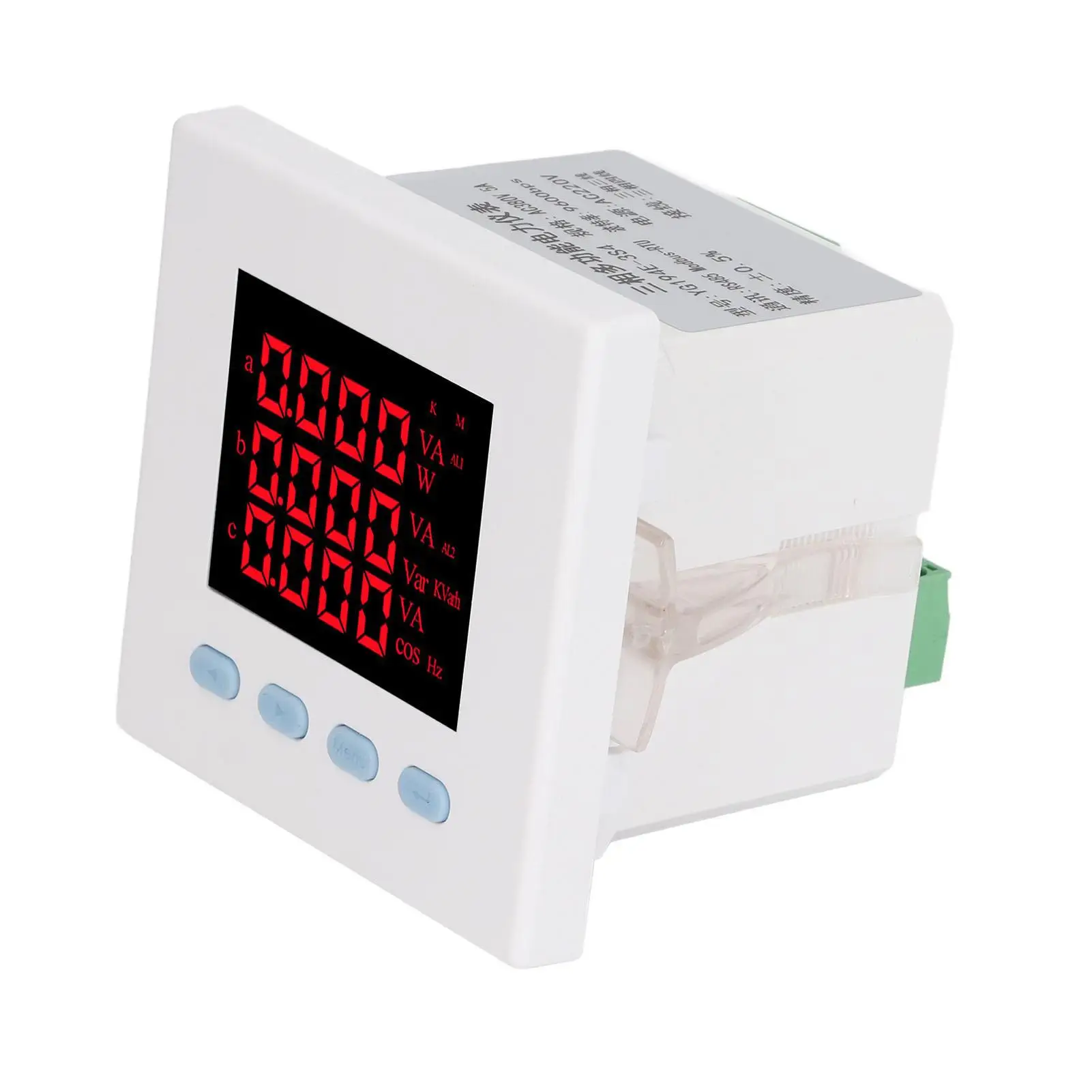 

High 3-Phase LCD Power Meter | 9600bps Electricity Monitor | AC220V | Durable ABS Design