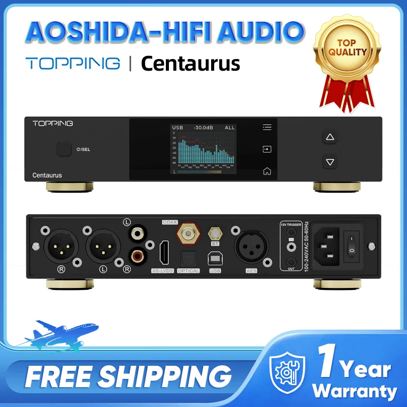 TOPPING Centaurus Desktop Fully balanced high performance R2R decoder USB DAC Bluetooth 5.1 support LDAC APTX HD