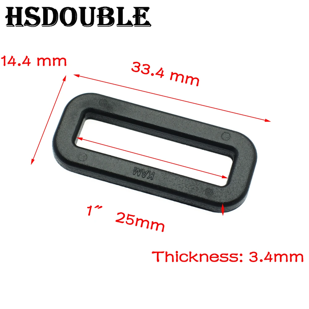 10 Pcs/Pack Plastic Loops Looploc Rectangle Rings Adjustable Buckles For Backpacks Straps