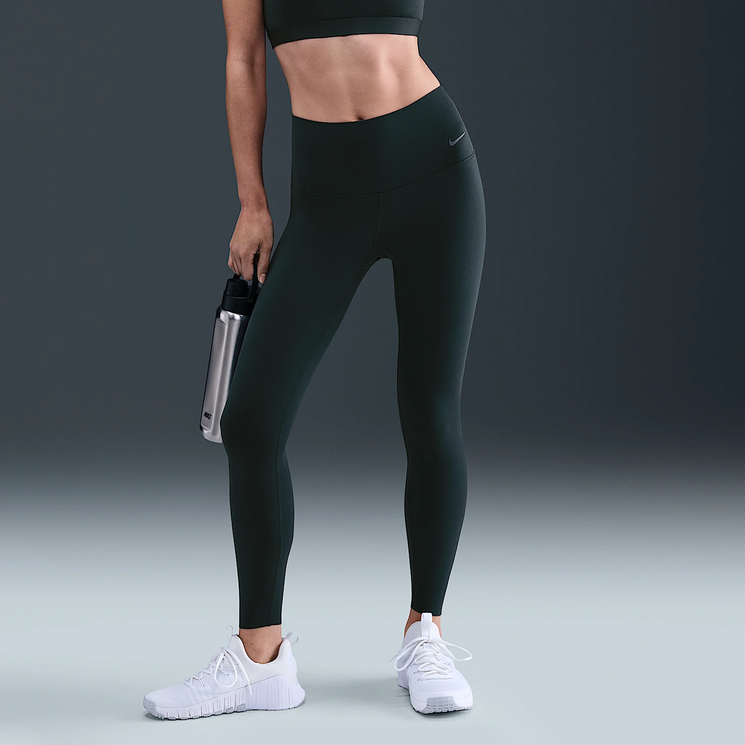 Nike genuine Zenvy women's soft high waisted tight fitting sports cropped pants DQ6016-391