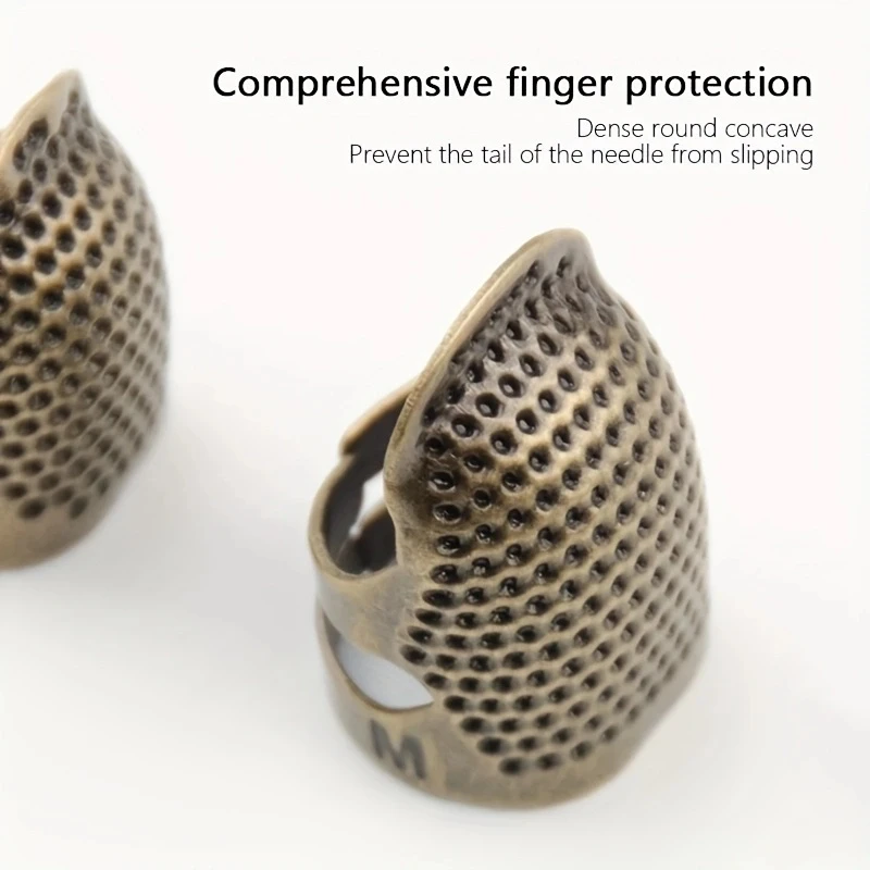 Household Sewing Tools Accessories Retro Thimble Needles Finger Protector Antique Thimble Ring Handworking Needle Craft DIY Acce image 4