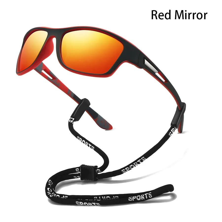 Tarnfarben-Sonnenbrille mit Kette, Vintage-Stil für Angeln, Autofahren, Sport und Freizeit, Unisex-Laufbrille, Bergsteiger-Sportbrille – Detail 6