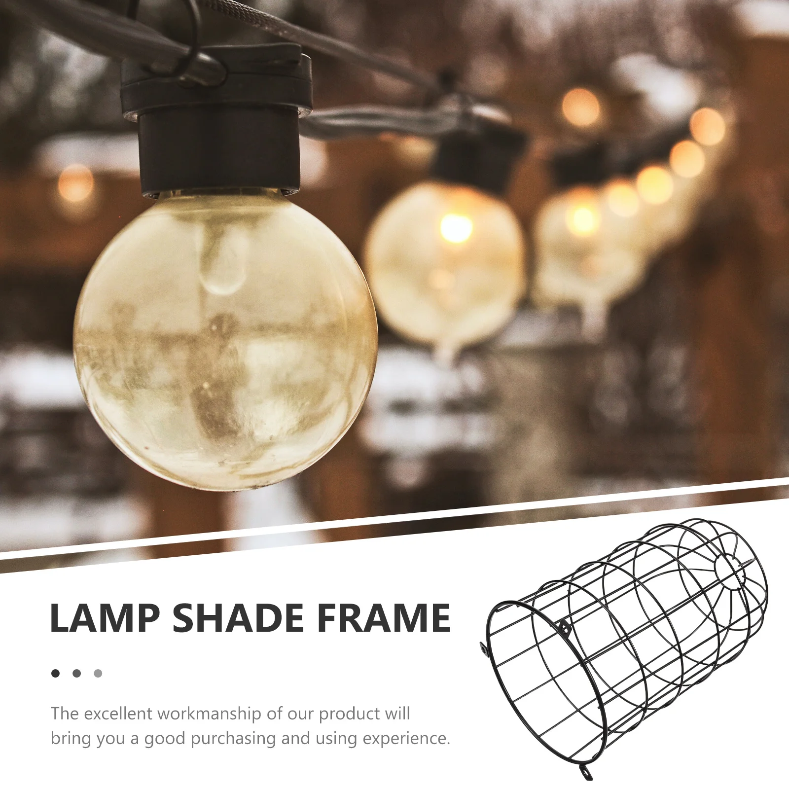 

Explosion-Proof Lamp Guard Sturdy Iron Lampshade Ring Frame DIY Table Light Chandelier Ceiling Lamp Shade Metal Bulb Light Cover