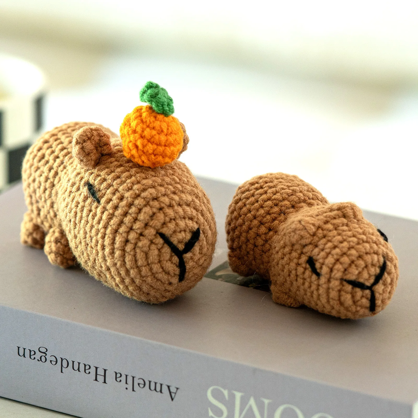 DIY Crochet Kit, Unique 2pcs Capybara Shape Material Kit for Beginners, Hand Knitting Hobby With Written Pattern&Video Tutorials