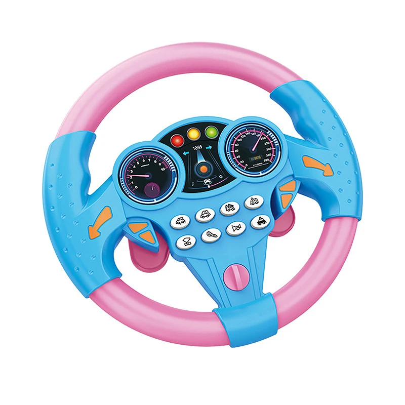 1 Set Electric Toy Simulate Driving Car Steering Wheel Sound Children's Music Education Pushing Cart Driving Vocal Prop