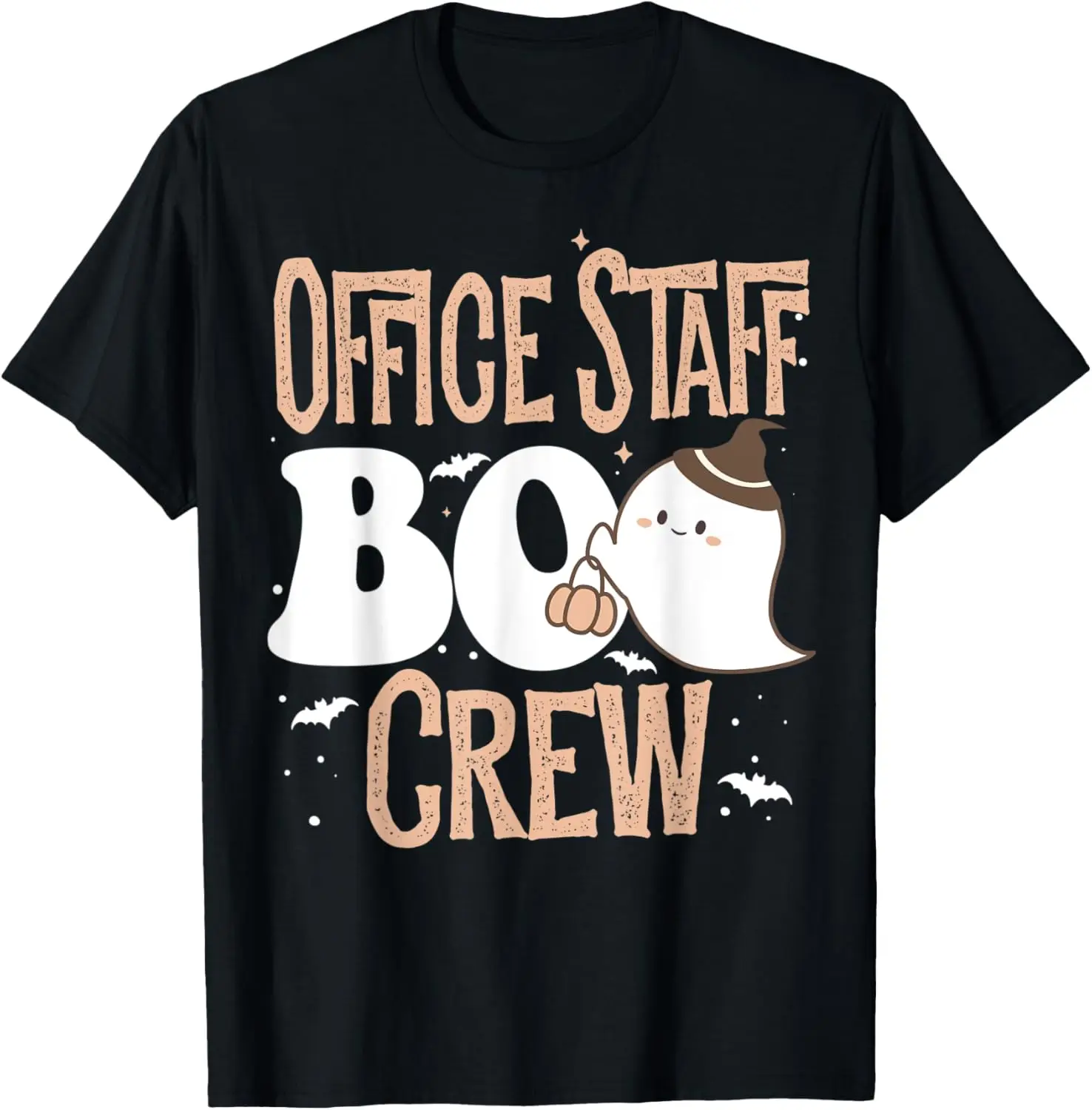 Funny Cute Halloween Office Staff BOO Crew Costume Teacher T-Shirt