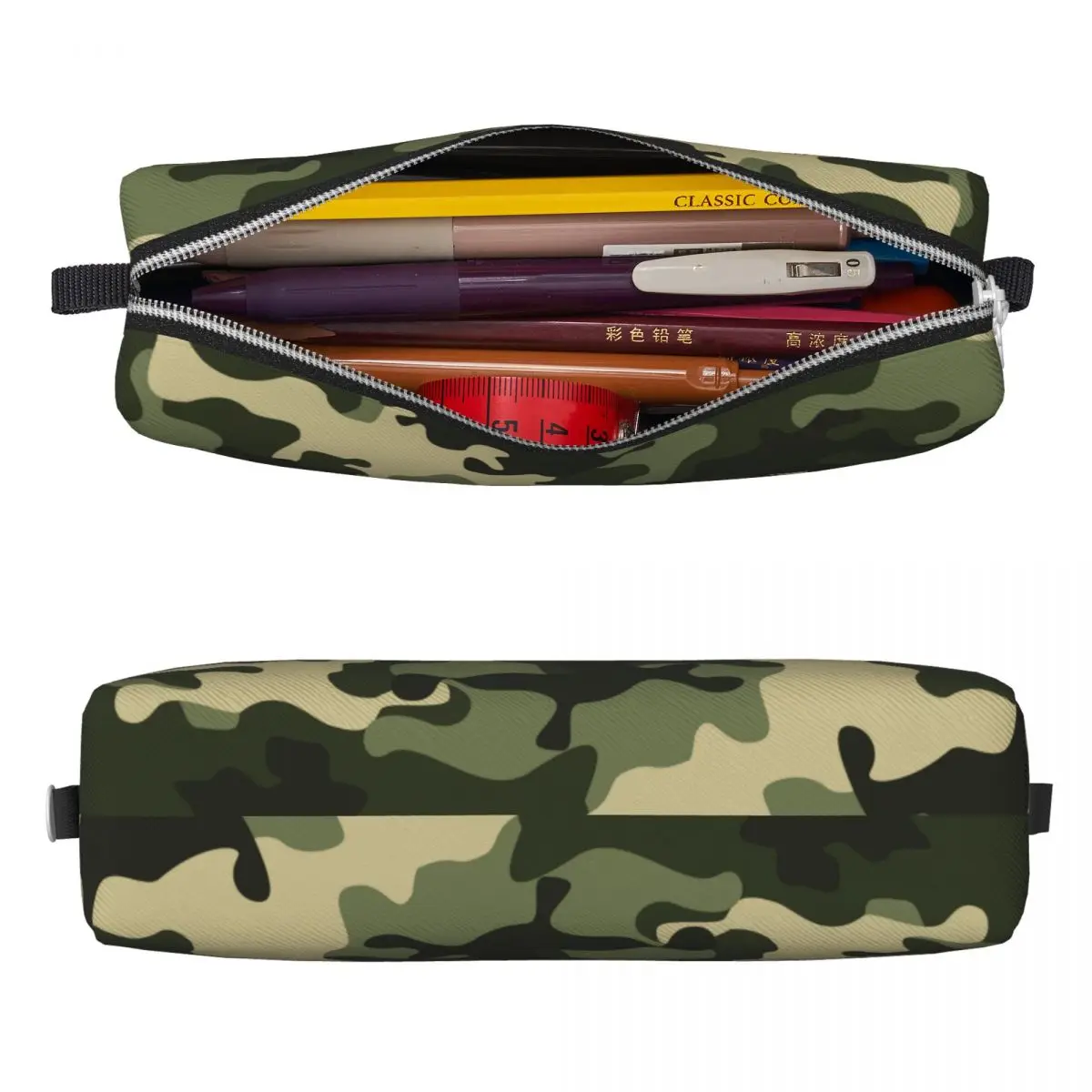 Green Camouflage Military Camo Pencil Case Lovely Pen Holder Bags Kids Big Capacity Students School Gifts Pencilcases