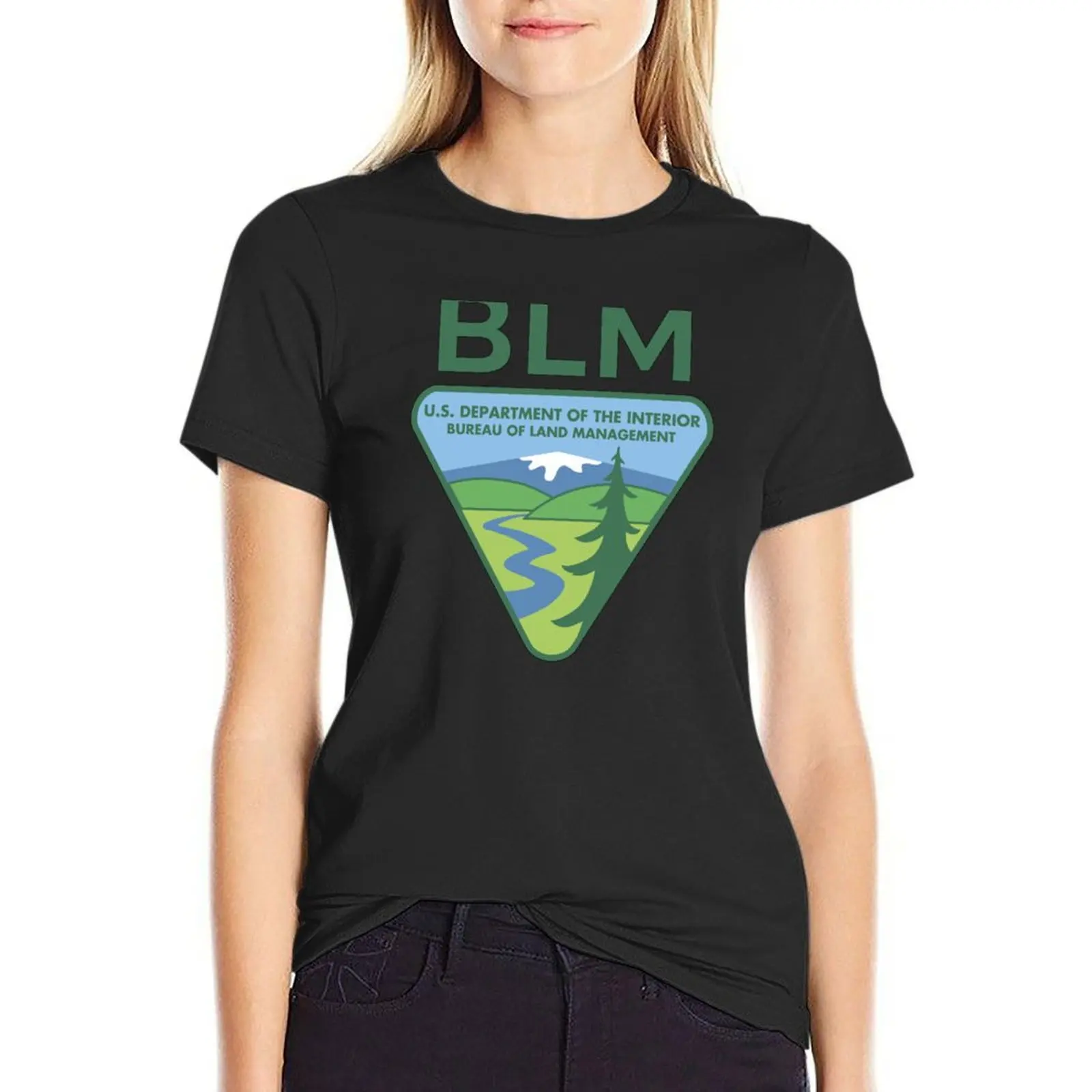 

The Original BLM -- Bureau of Land Management (Original Colors) T-Shirt Short sleeve tee t shirts for Women