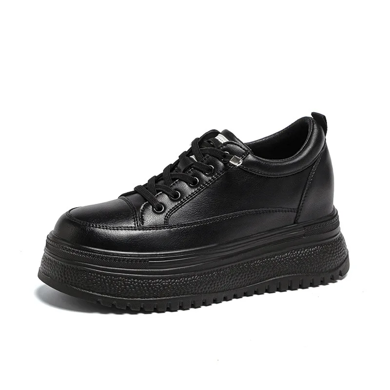 

8cm Women Shoes Sneakers Platform Heel Height Increased Wedge Pumps White Sneakers Shoe Breathable Heels for Women