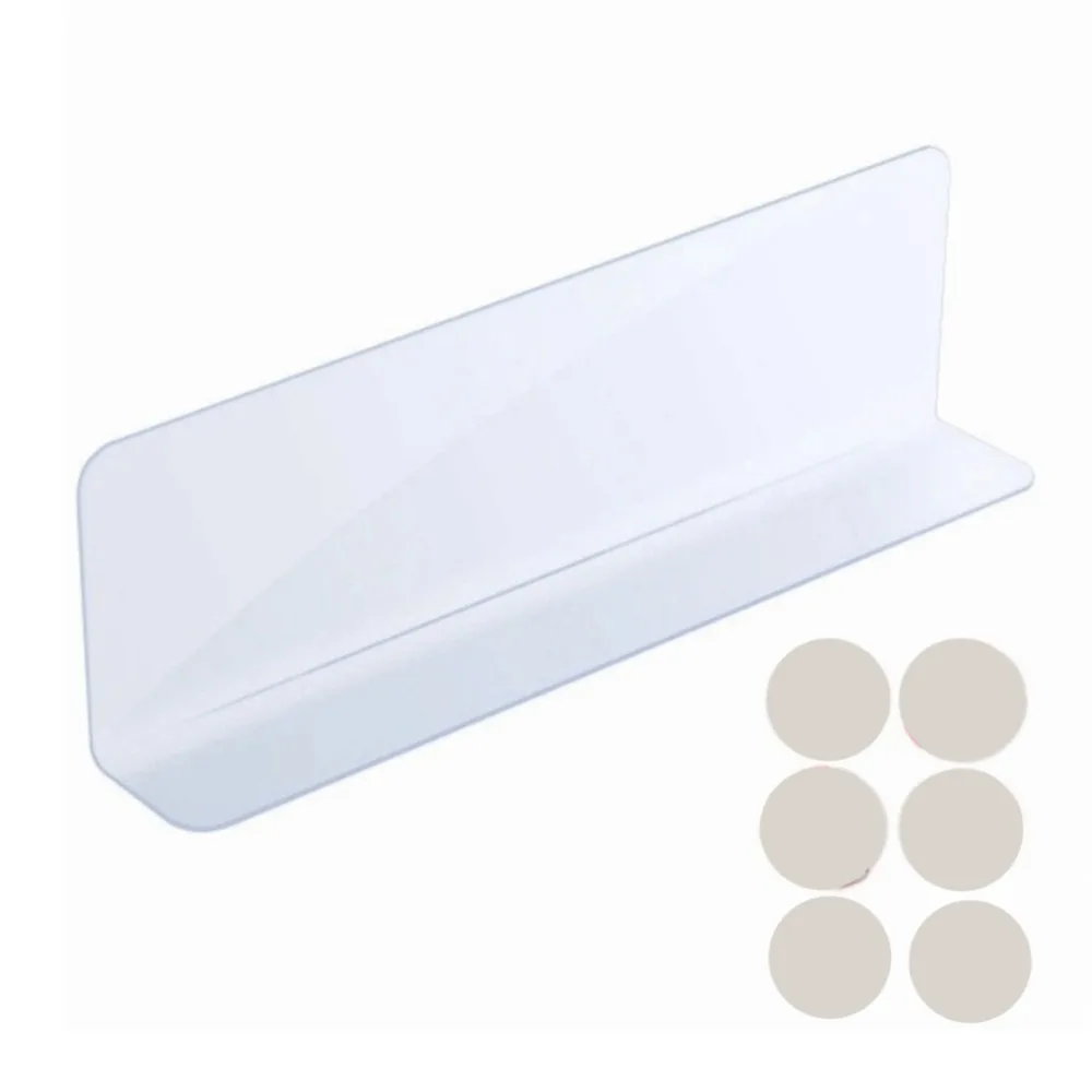 Magnetic Shelf Divider Panels 35cm Transparent Display Rack Separator Multifunction L-Shaped Supermarket Shelf Dividers