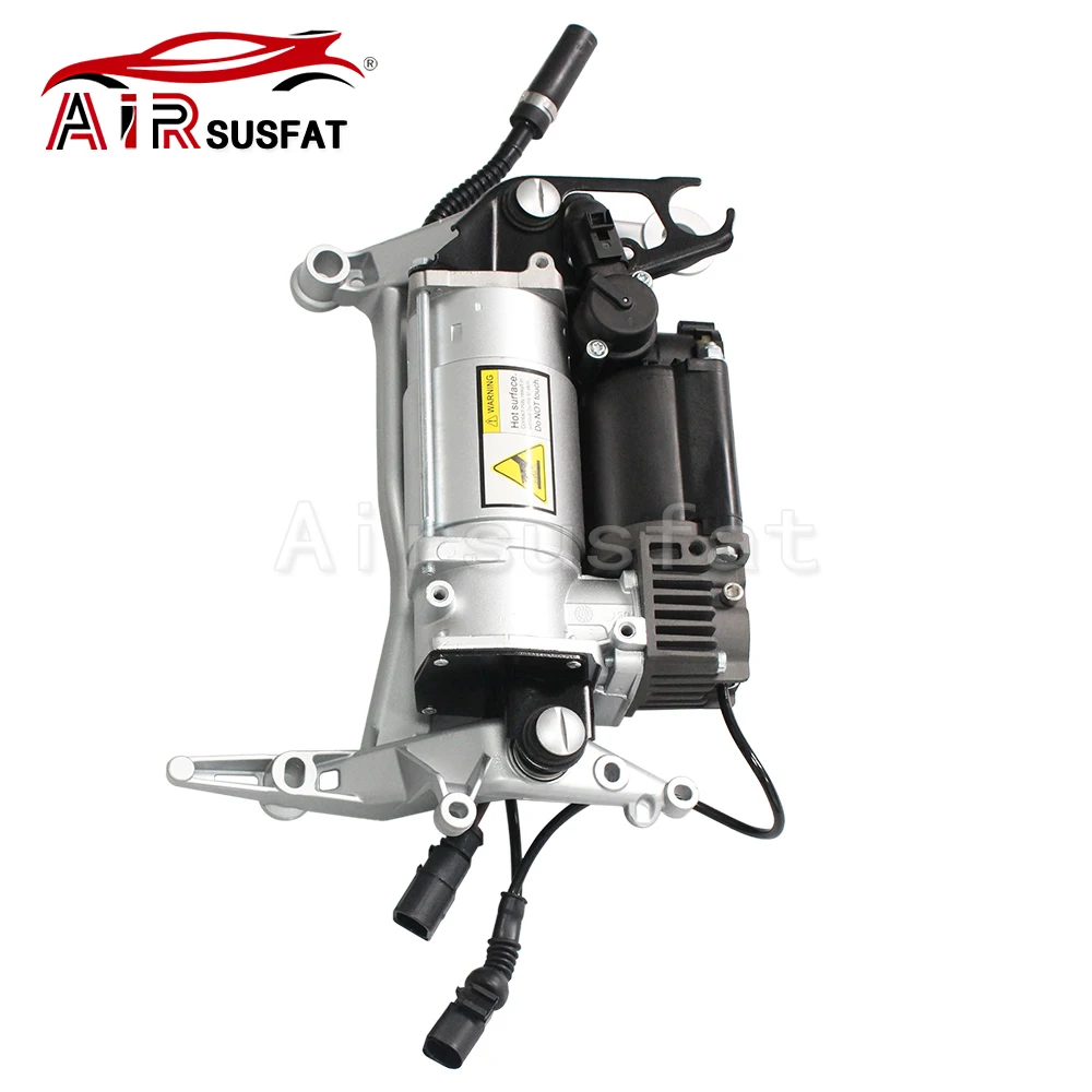 For Audi Q7(4LB) 2007-2015 VW Touareg(7L) Porsche Cayenne(9PA) Air Compressor Pump with Bracket + Air Pipe 4L0698007C 7L8616007C